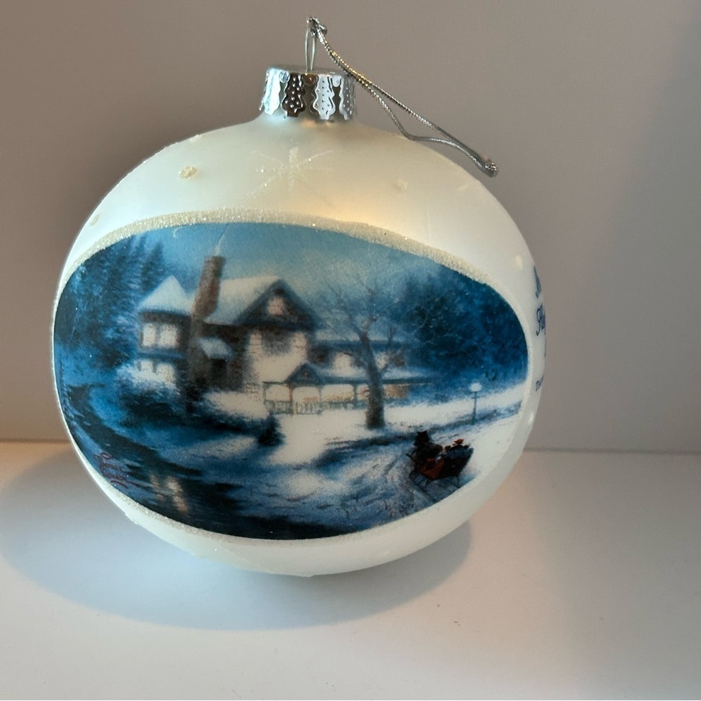 Thomas Kinkade Moonlit Sleigh Ride 2004 Ornament